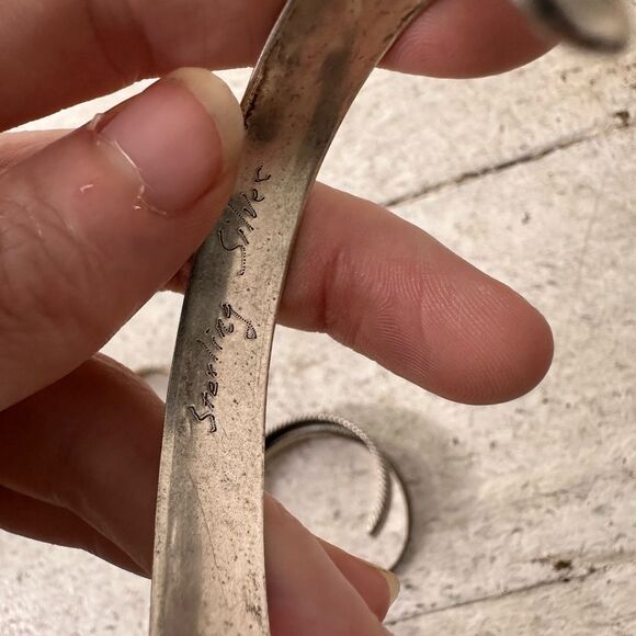 Vintage Lot Of 4 Solid Sterling Cuff Bracelets - Picture 7 of 14